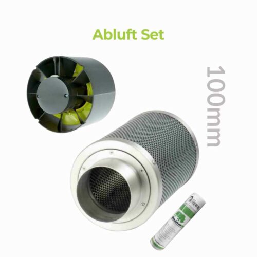 Abluft Set 100 mm | Low Budget | Aktivkohlefilter und Lüfter