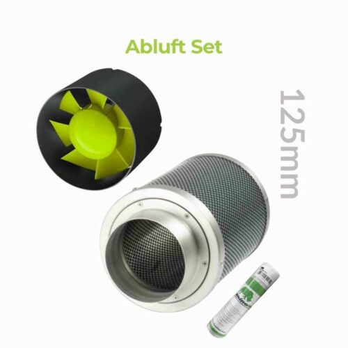 Abluft Set 125 mm | Low Budget | Aktivkohlefilter und Lüfter