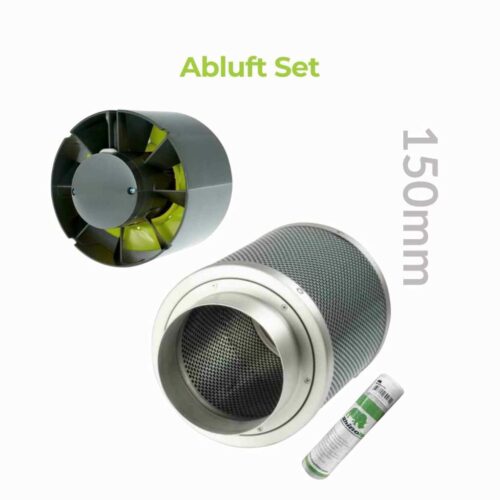 Abluft Set 150 mm | Low Budget | Aktivkohlefilter und Lüfter