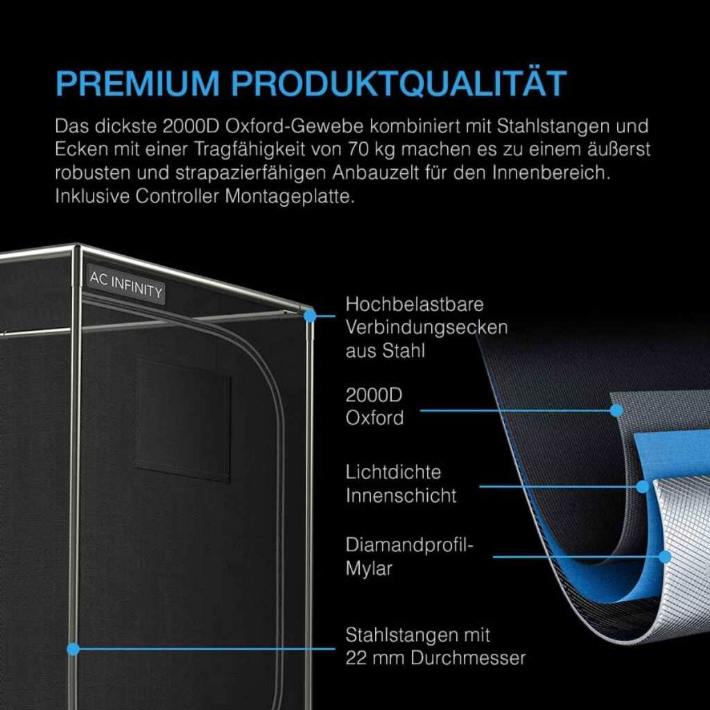 AC Infinity CLOUDLAB 632 | Advance Grow Zelt 90x60x180 cm – Bild 5