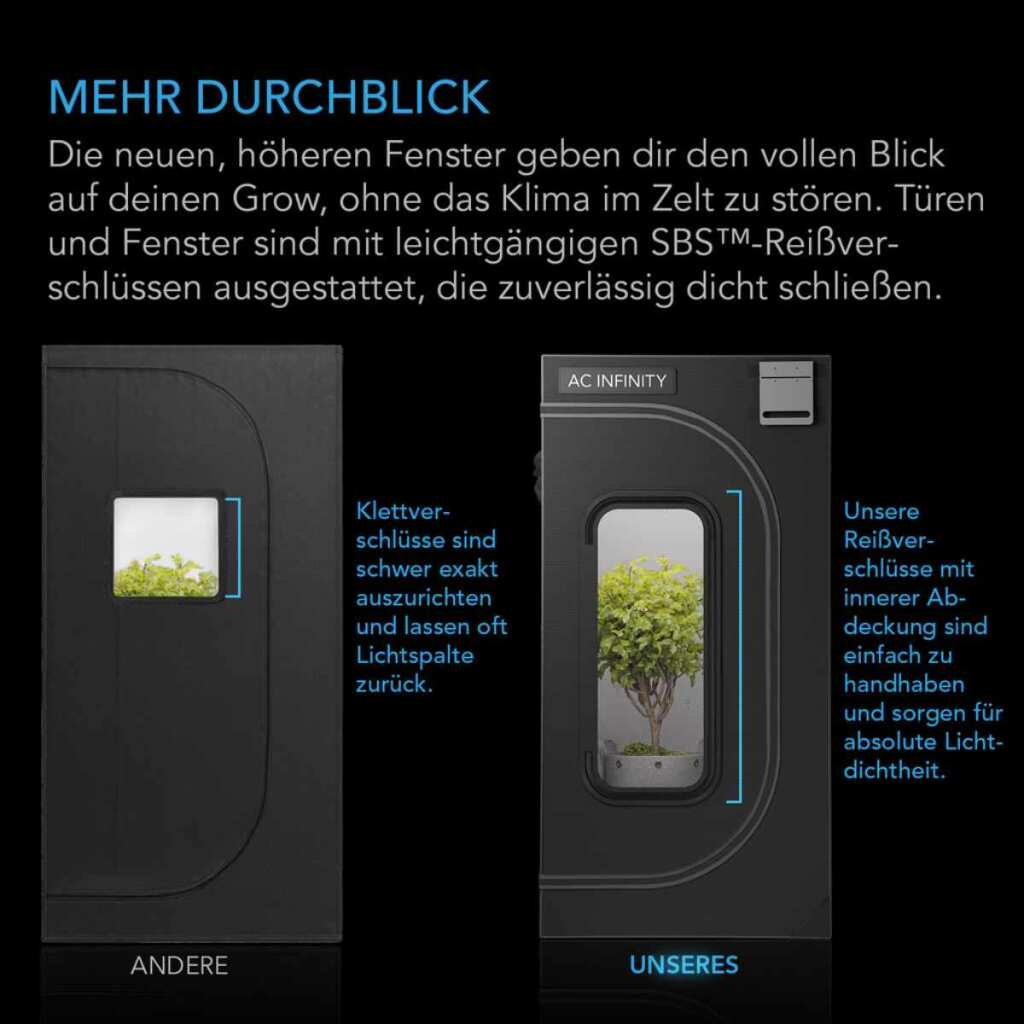 AC Infinity CLOUDLAB 866 | Advance Grow Zelt 150x150x200 cm – Bild 3