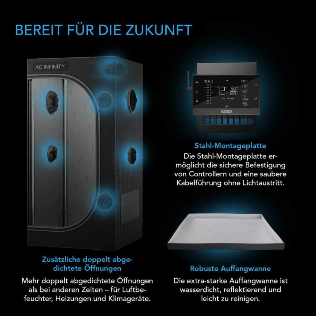 AC Infinity CLOUDLAB 866 | Advance Grow Zelt 150x150x200 cm – Bild 5