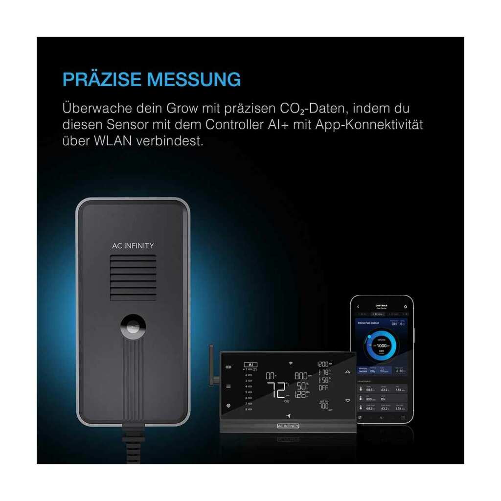 AC Infinity CO2 + Licht Sensor für Controller AI+ – Bild 2