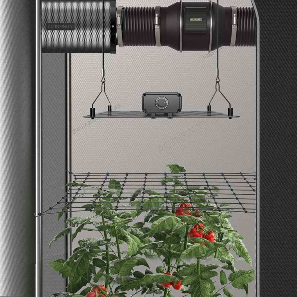 AC Infinity Grow Zelt Gitternetz | flexible elastische Schnüre | 90 x 90 cm – Bild 2
