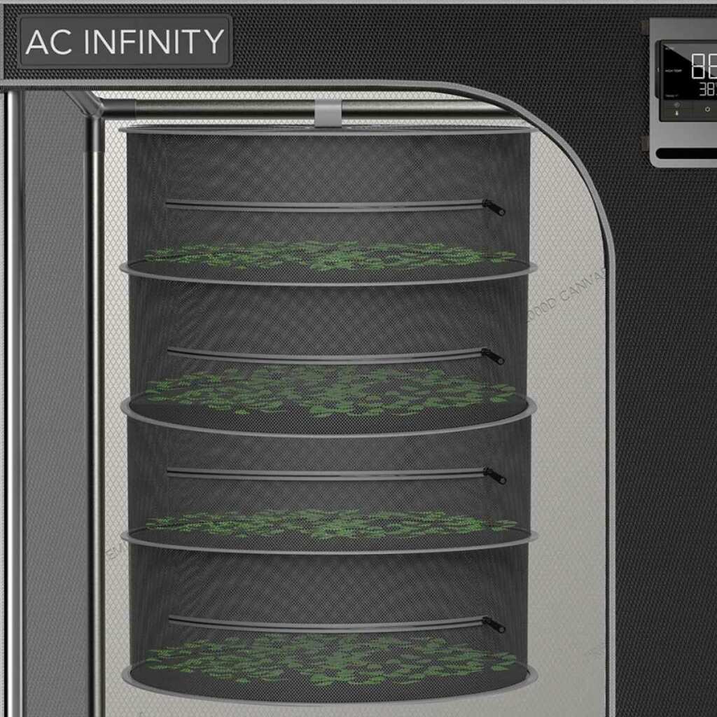 AC Infinity Hängendes Trockengestell | 45 cm Durchmesser | vier Ebenen – Bild 2