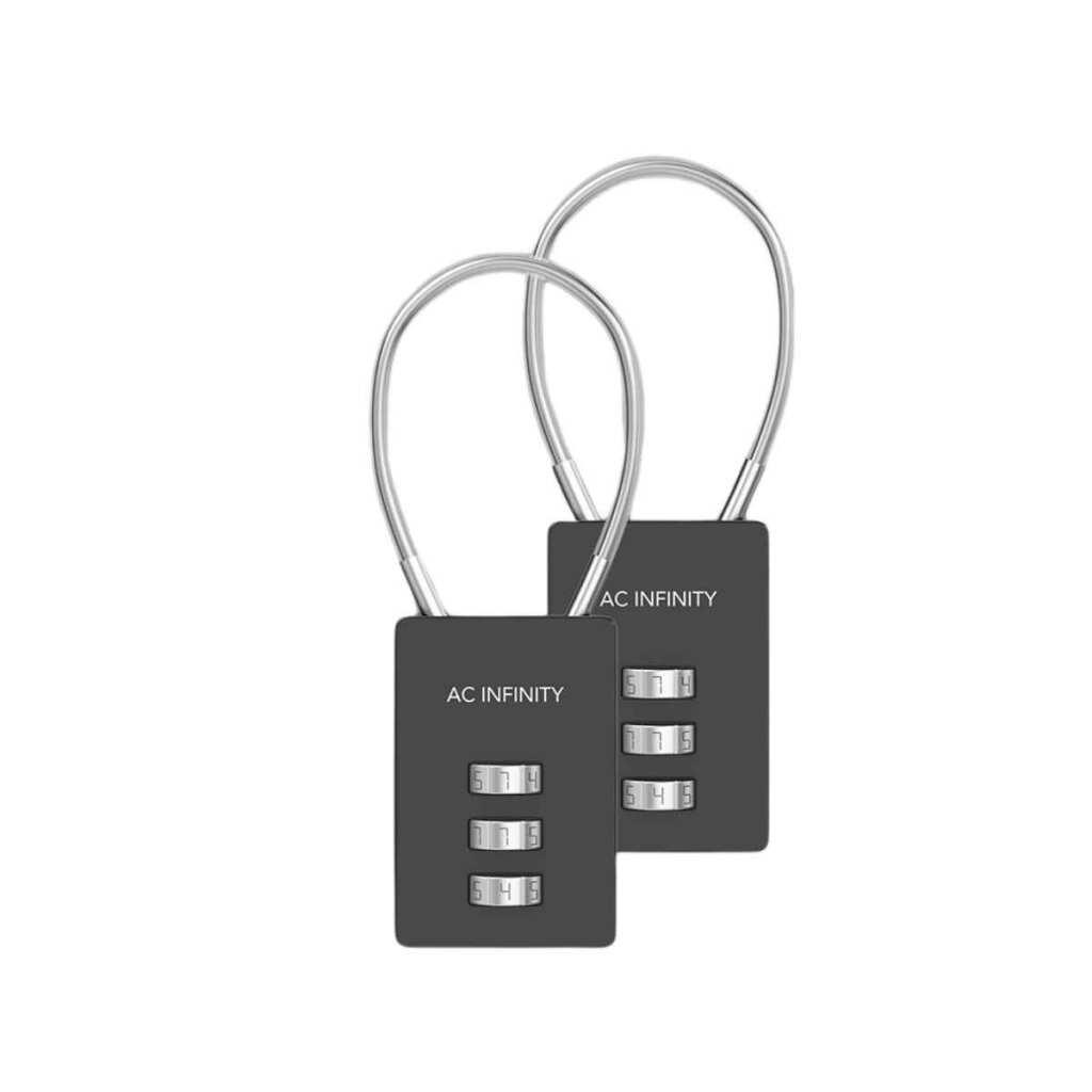 AC Infinity Kombinationsschloss | flexible Stahlkabelschlaufe | 2er-Pack