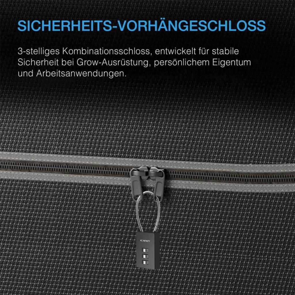 AC Infinity Kombinationsschloss | flexible Stahlkabelschlaufe | 2er-Pack – Bild 5