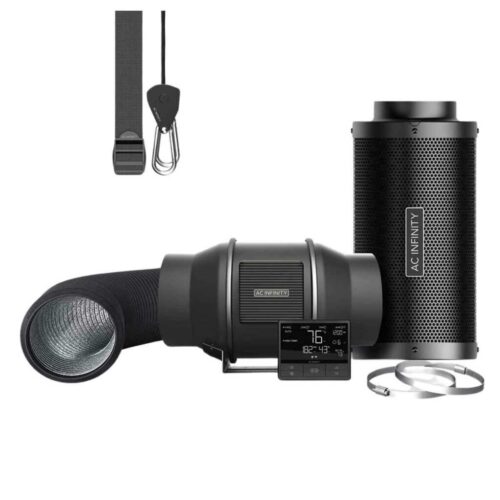 AC Infinity Luftfilter-Set PRO Ø 150 mm | Inline-Ventilator mit Smart Controller und Aktivkohlefilter | 683 m³/h