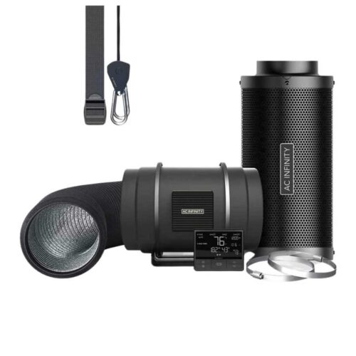 AC Infinity Luftfilter-Set PRO Ø 200 mm | Inline-Ventilator mit Smart Controller und Aktivkohlefilter | 1371 m³/h