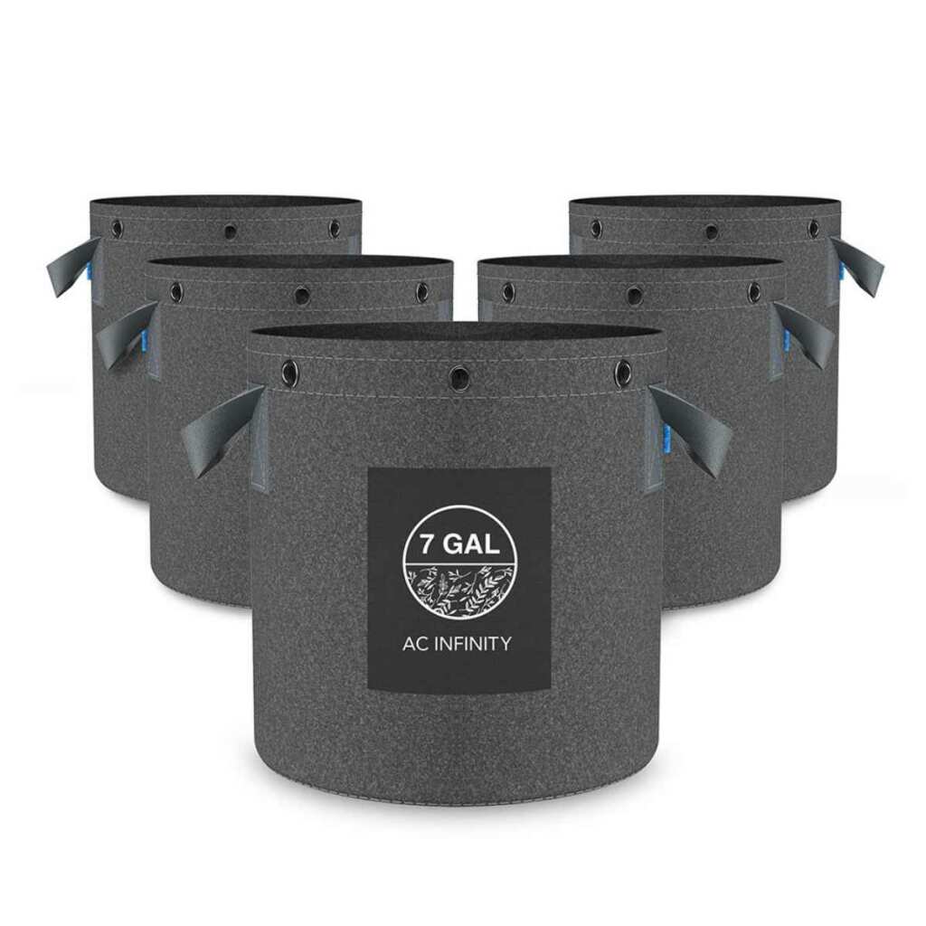 AC Infinity Hochbelastbare wiederverwendbare Stofftöpfe | 26,5 Liter | 5er-Pack