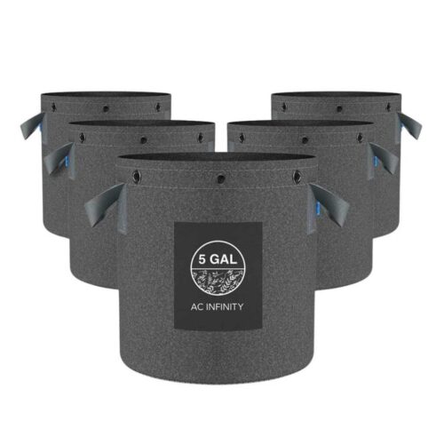 AC Infinity Hochbelastbare wiederverwendbare Stofftöpfe | 19 Liter | 5er-Pack