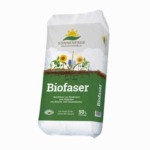 Bio Faser 50L Sonnenerde | Mulch | Karton