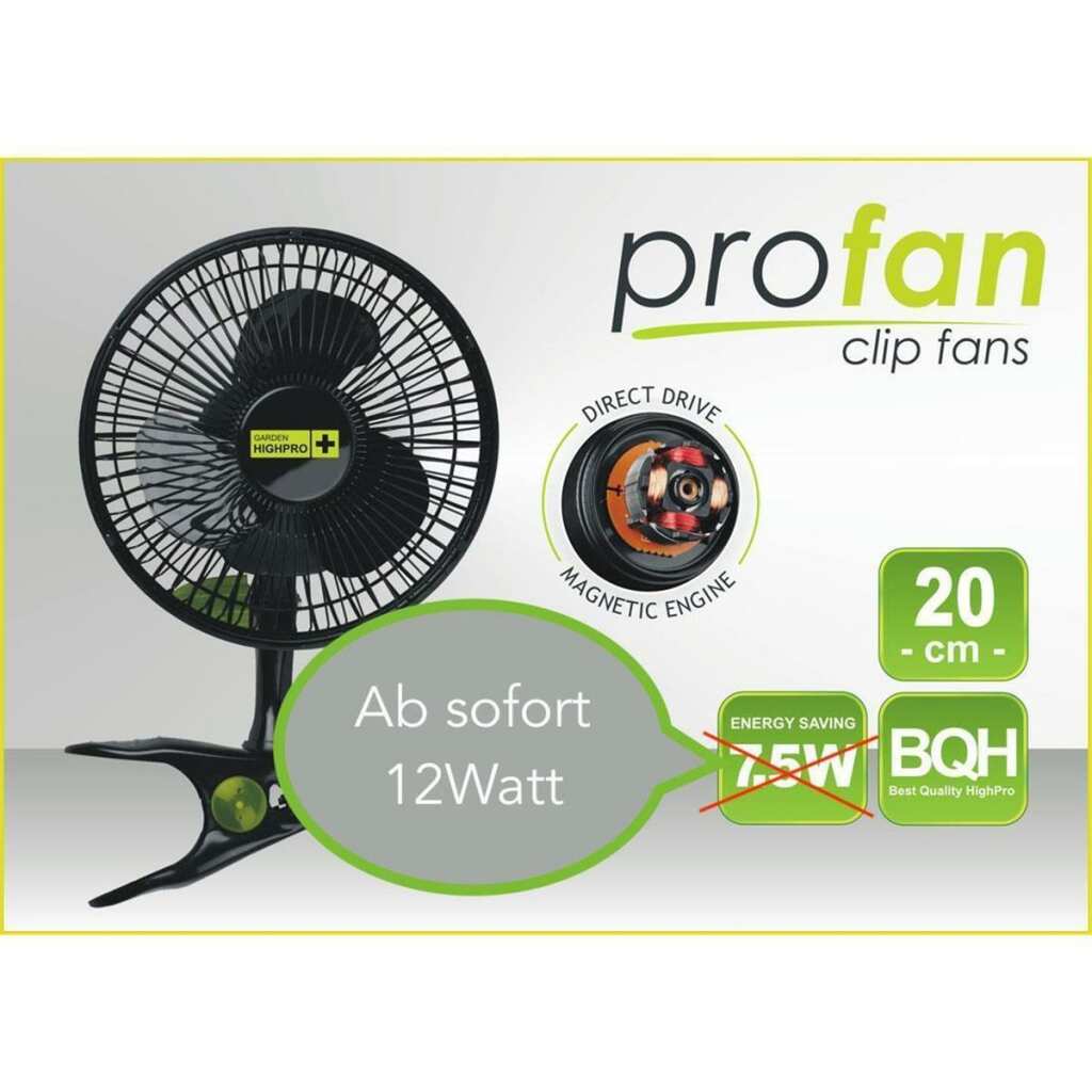 Clip Ventilator 12W | Ø20cm mit Stangenclip | PROFAN PROFESSIONAL | Garden Highpro – Bild 9