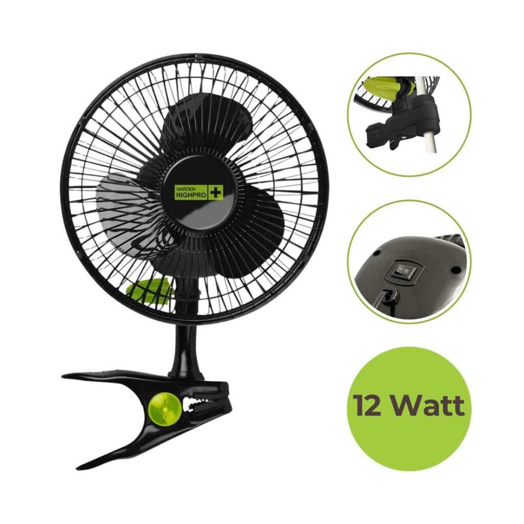 Clip Ventilator 12W | Ø20cm mit Stangenclip | PROFAN PROFESSIONAL | Garden Highpro – Bild 2