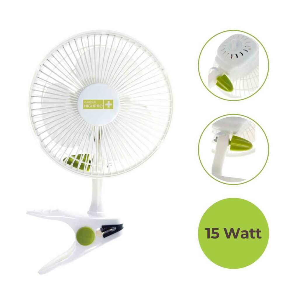 Clip Ventilator 15W Eco | Ø15cm mit Stangenclip | PROFAN STANDARD CLIP FAN Garden Highpro – Bild 2