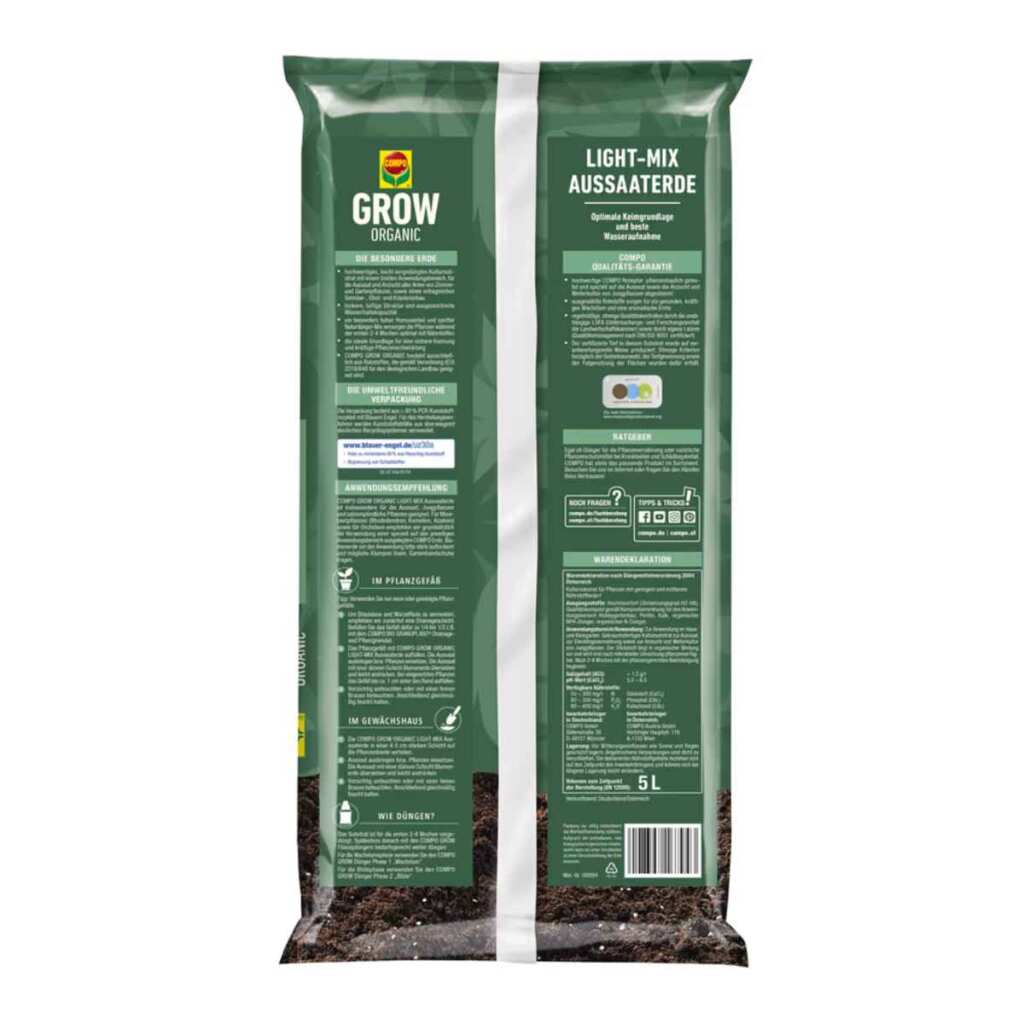 COMPO Grow Organic Aussaaterde | 5 Liter – Bild 2