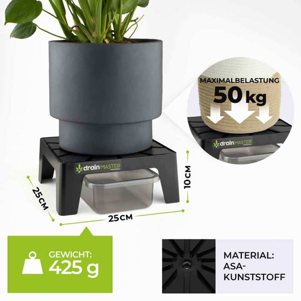 DrainMaster 4er Set | Blumentopf Untersetzer – Bild 11