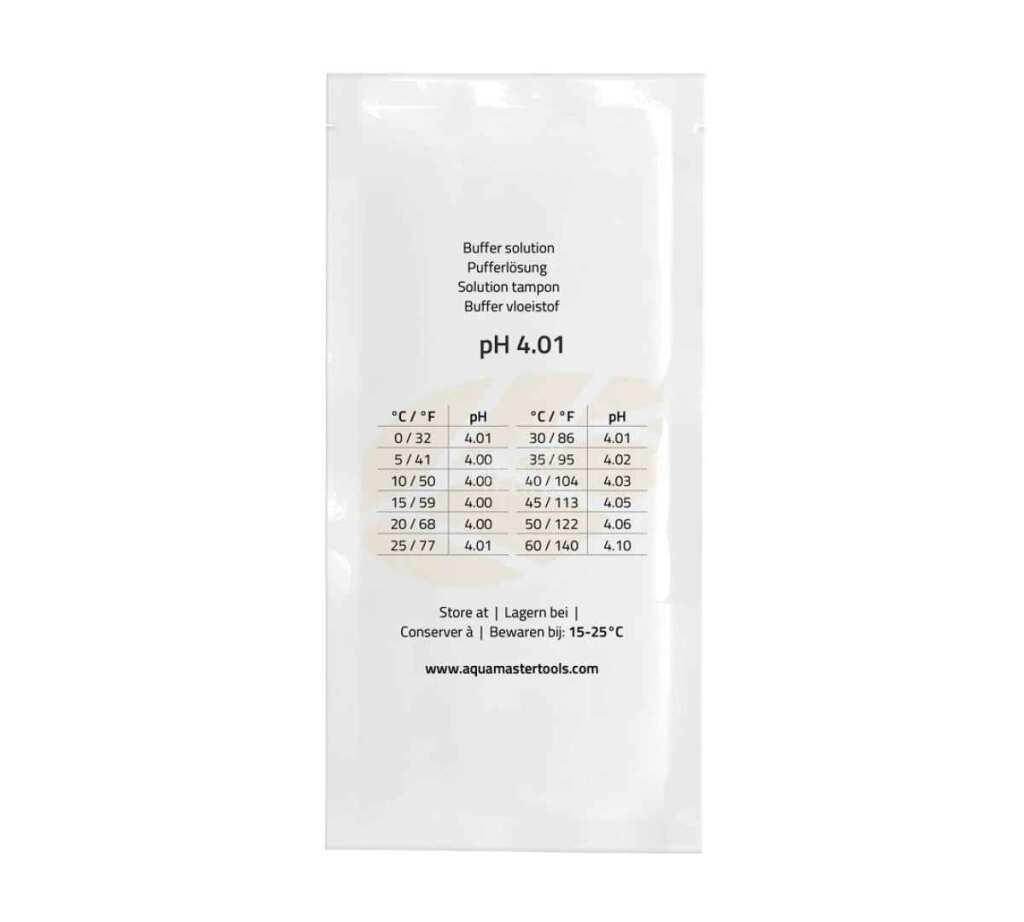 Eichflüssigkeit pH 4 20ml Beutel – Bild 2