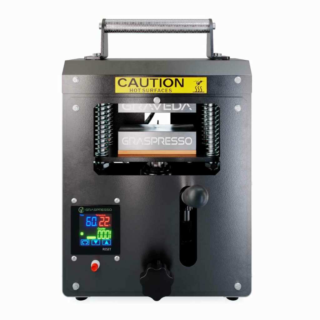 Graveda Graspresso Rosin Presse | hydraulisch | Platten 12x6cm | 5 Tonnen – Bild 3