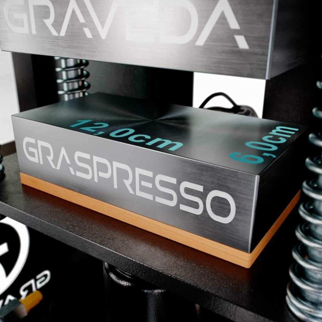 Graveda Graspresso Rosin Presse | hydraulisch | Druckanzeige | Platten 12x6cm | 7 Tonnen – Bild 2