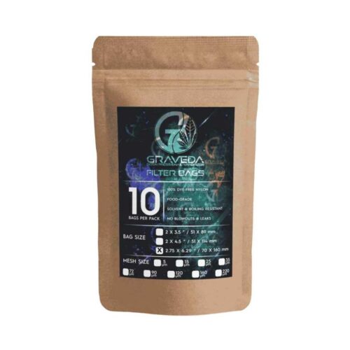 Graveda XL Rosin Bags | 70x160mm | Micro 35 | 10 Stück