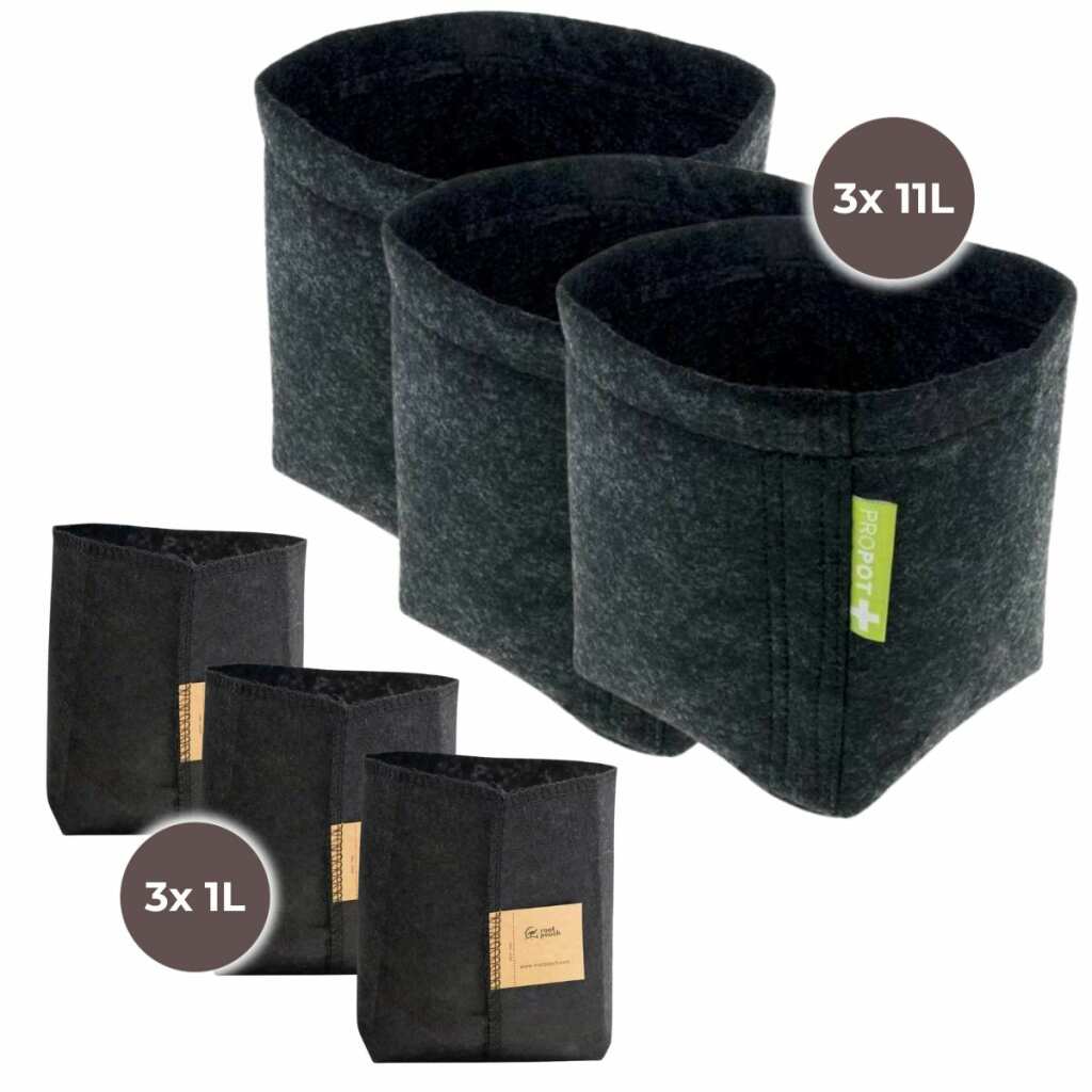 Stofftopf Set | 3x1L + 3x11L