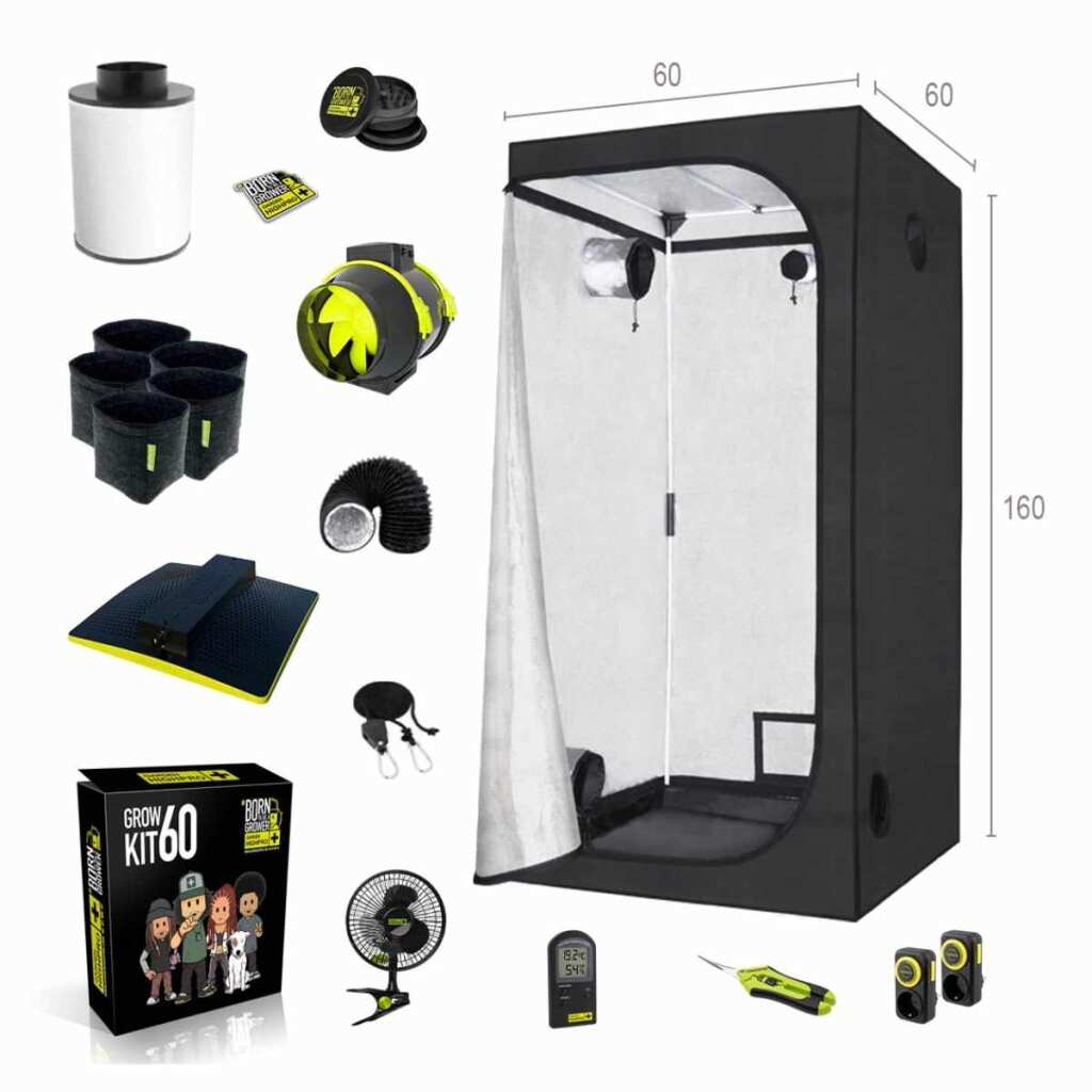Growbox Set 60 | 60x60x160 cm | LED mit 60 Watt | Garden Highpro