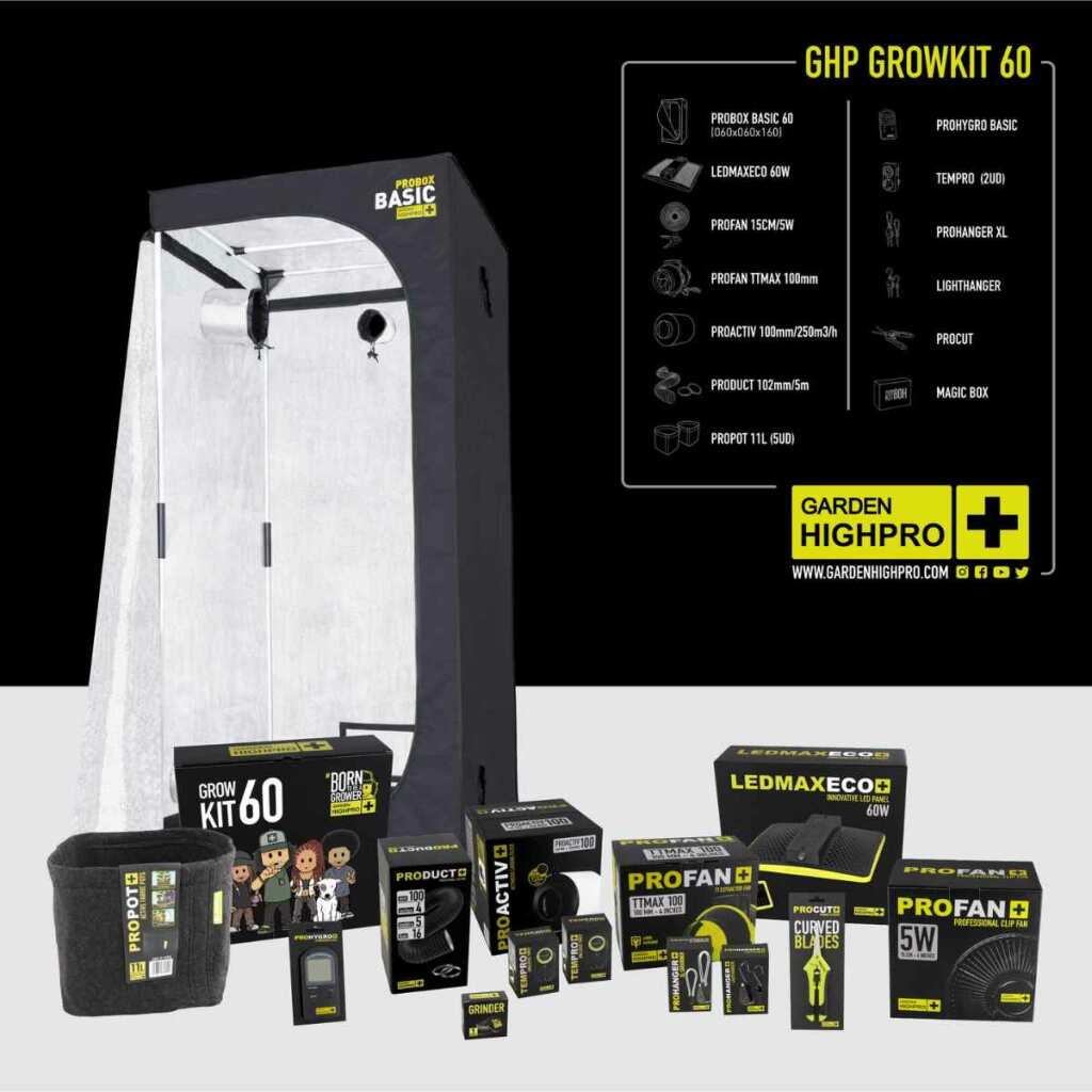 Growbox Set 60 | 60x60x160 cm | LED mit 60 Watt | Garden Highpro – Bild 3