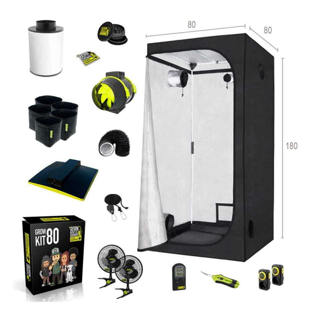 Growbox Set 80H | 80x80x180 cm | LED mit 150 Watt | Garden Highpro