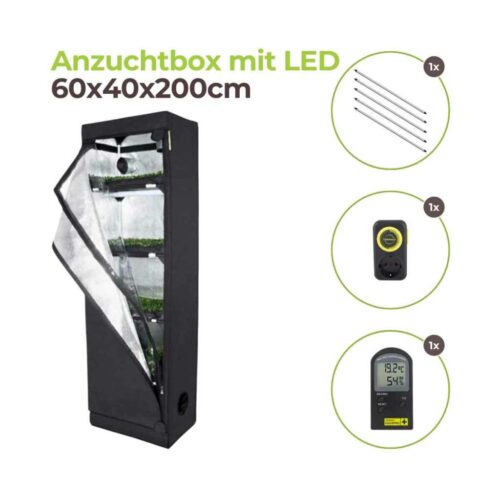 Growbox Anzucht Set L mit LED Beleuchtung