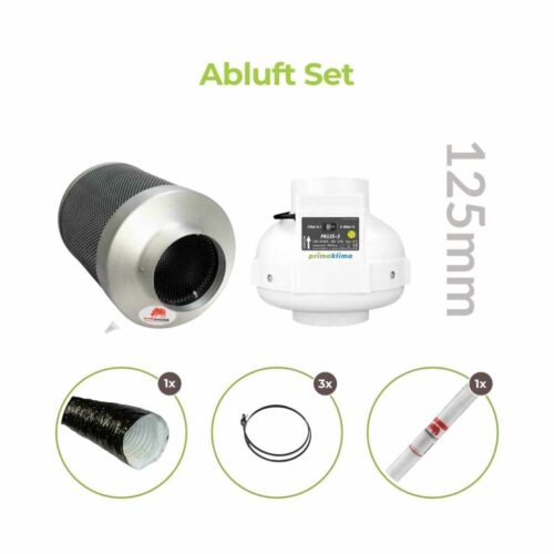 Growzelt Abluft Set 125mm | 2-stufig | 220 und 400 m³/h