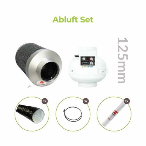 Leises Abluft Set 125mm | regelbar bis 680 m³/h