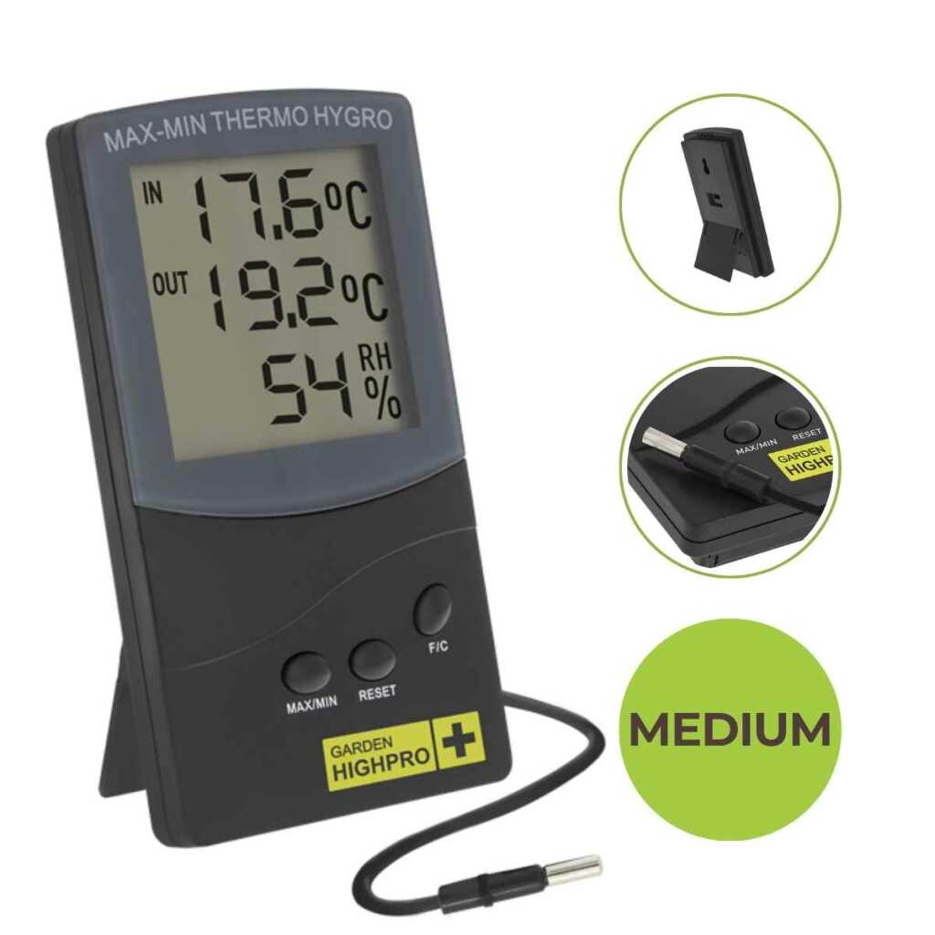 HYGROTHERMO MEDIUM | Thermometer-Hygrometer | 2 Messpunkte | digital | Garden Highpro – Bild 2