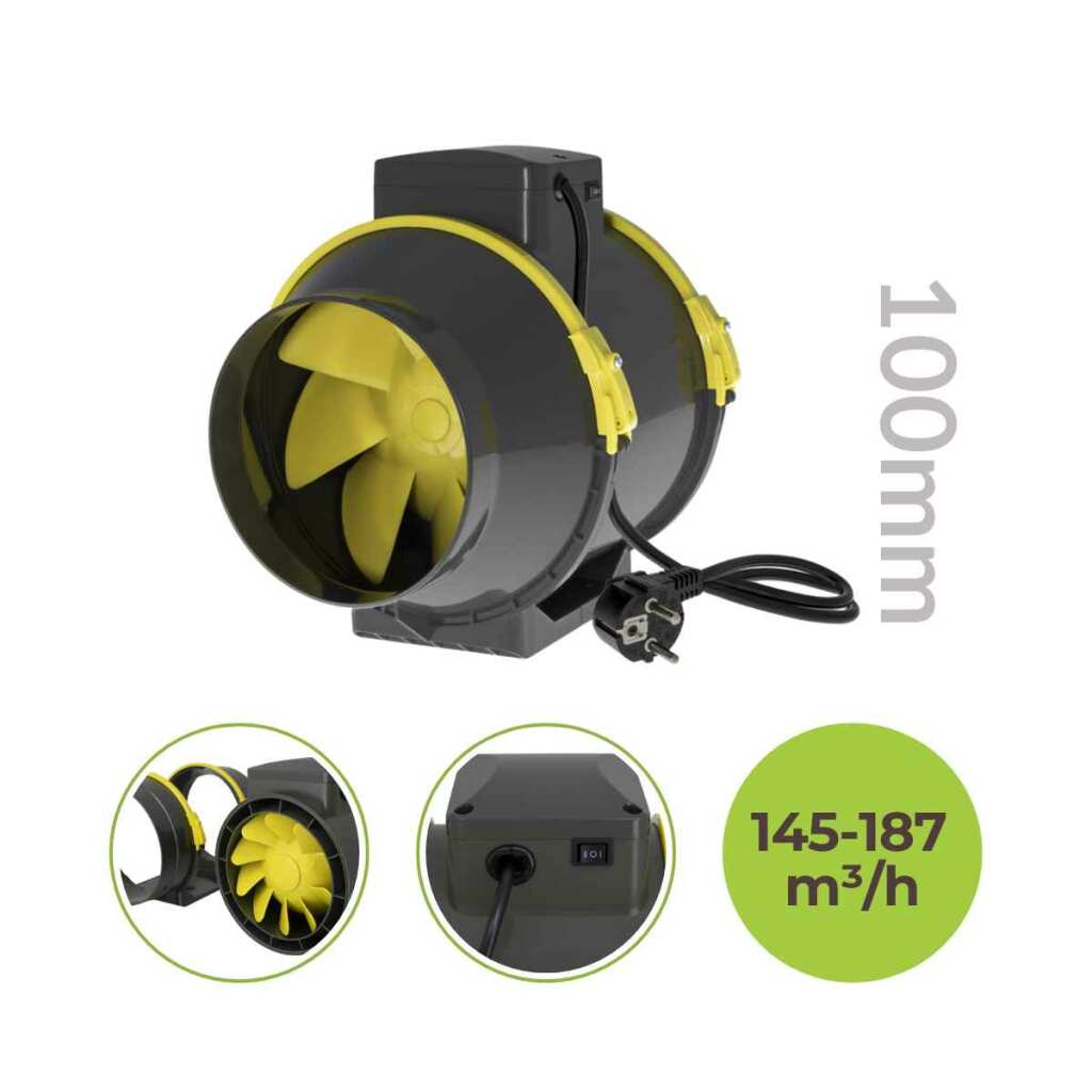 Lüfter Ø100mm | 187 m³/h | 2-stufig | PROFAN TT | Garden Highpro – Bild 2
