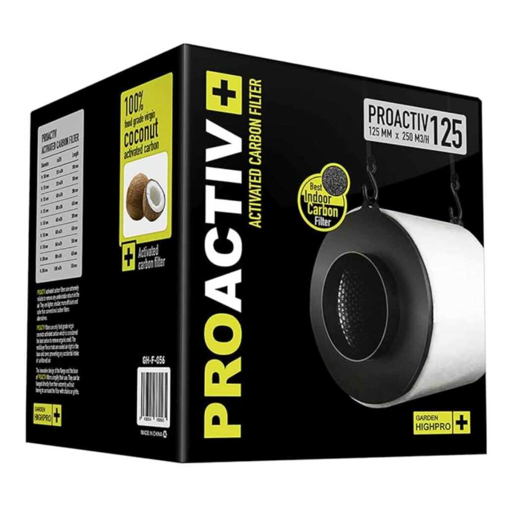 ProActiv Ø125mm | 250 m³/h | Aktivkohle Filter 125x190mm | Garden Highpro – Bild 5