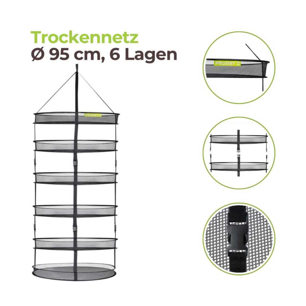 PRODRY 95 | Ø95cm | 6 Lagen | Trockennetz Stecksystem MASTER | Garden Highpro – Bild 2