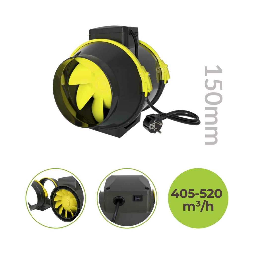 Lüfter Ø150mm | 520 m³/h | 2-stufig | PROFAN TT | Garden Highpro – Bild 2