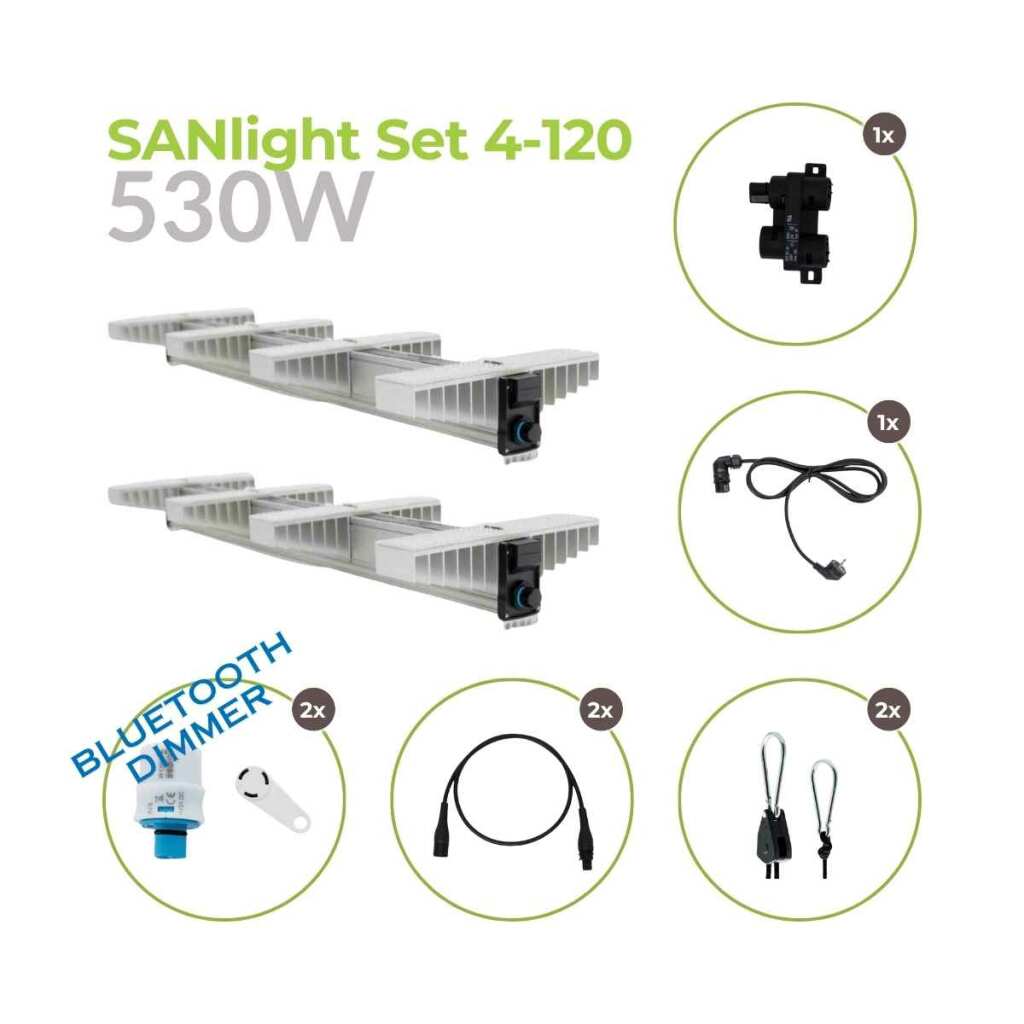 SANlight Set 2x EVO 4-120 | Bluetooth | 530 Watt