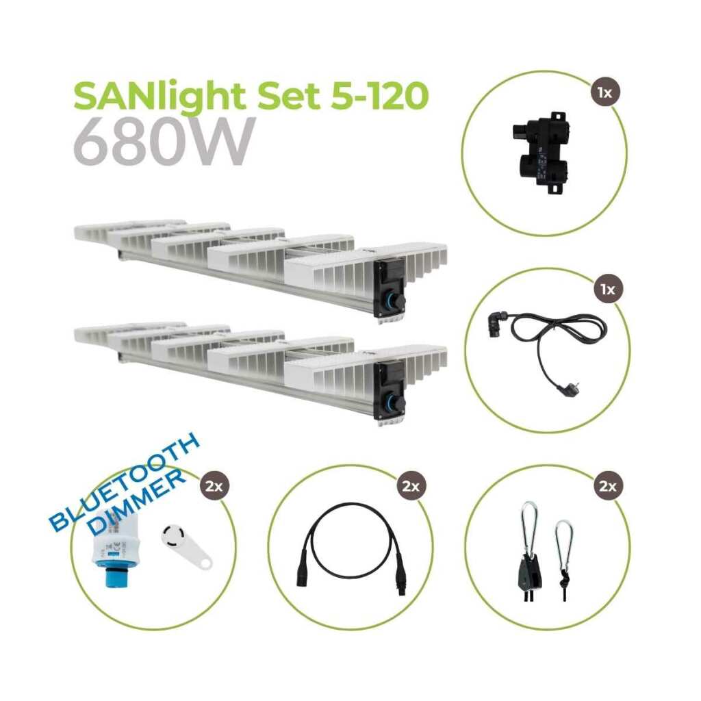 SANlight Set 2x EVO 5-120 1.5 | Bluetooth | 680 Watt