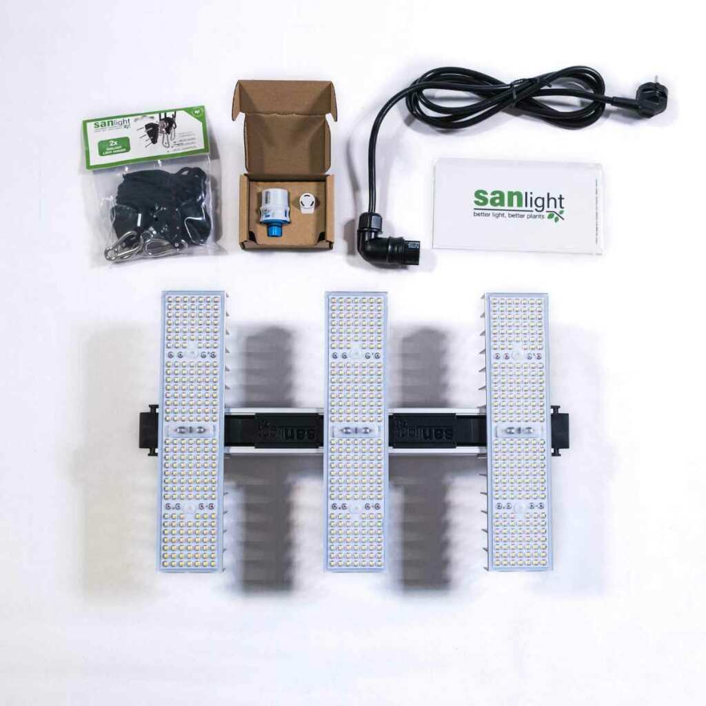 SANlight EVO LED Set 60 1.5 | Lampenaufhängung | Dimmer und Kabel | 200 Watt | 545 µmol/s – Bild 2