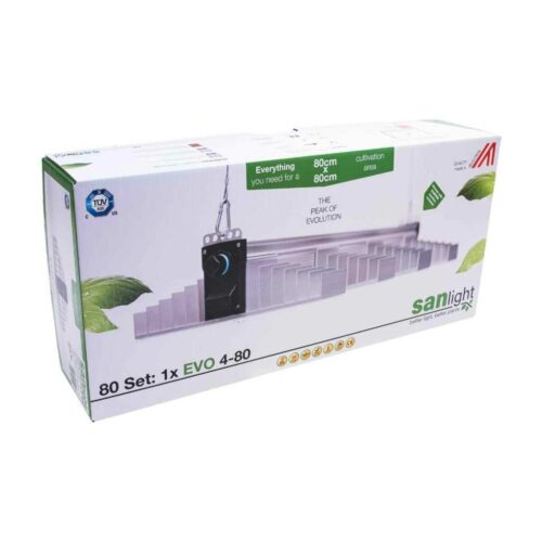 SANlight EVO LED Set 80 1.5 | Lampenaufhängung | Dimmer und Kabel | 265 Watt | 725 µmol/s