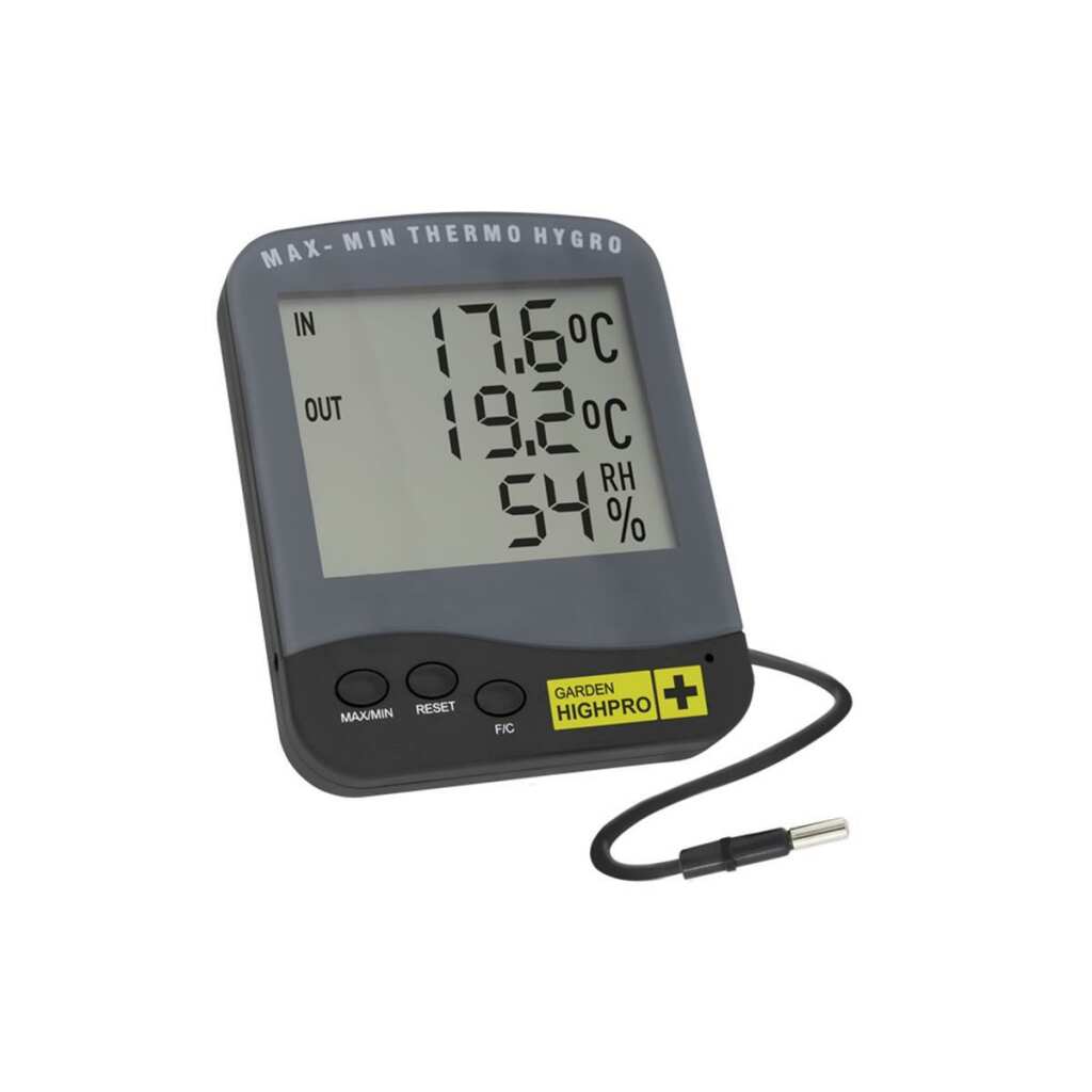 HYGROTHERMO PREMIUM | Thermometer-Hygrometer | 2 Messpunkte | digital | Garden Highpro
