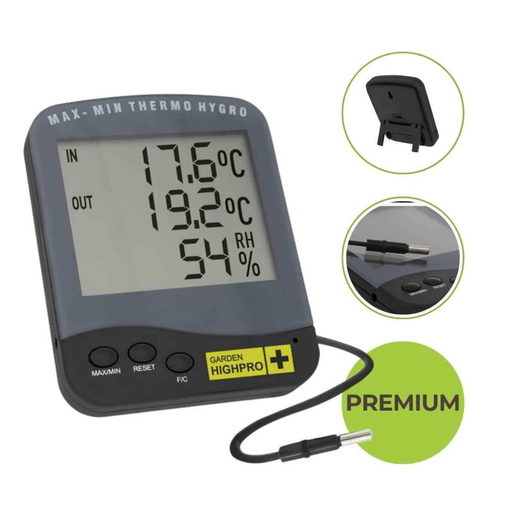 HYGROTHERMO PREMIUM | Thermometer-Hygrometer | 2 Messpunkte | digital | Garden Highpro – Bild 2